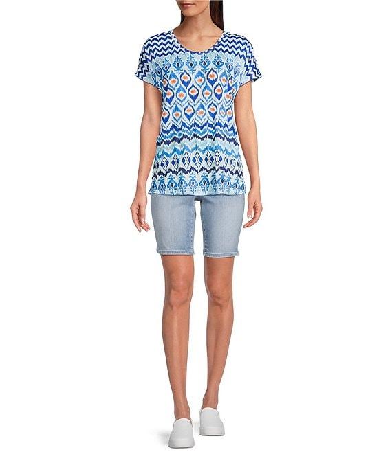 NYDJ Ella Straight Side Slit Denim Shorts Product Image