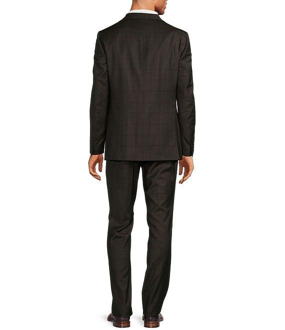 Hickey Freeman Classic Fit Flat Front Plaid Pattern 2-Piece Suit Product Image