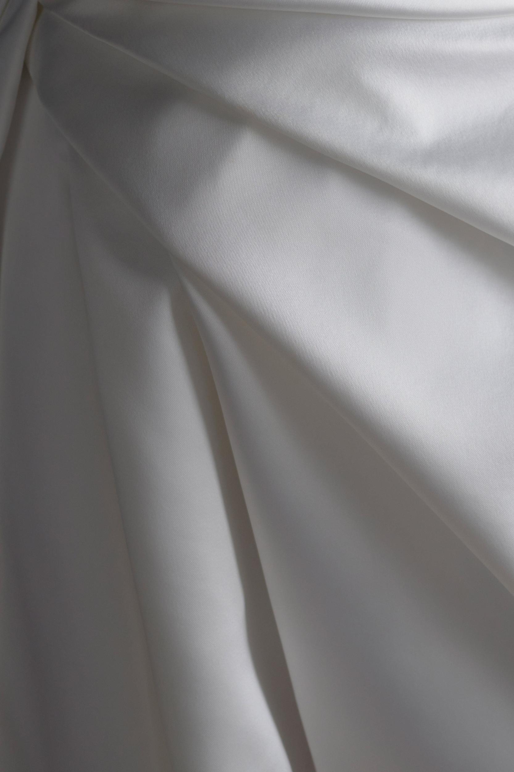 Lora Strapless Satin Mini Dress - White Product Image