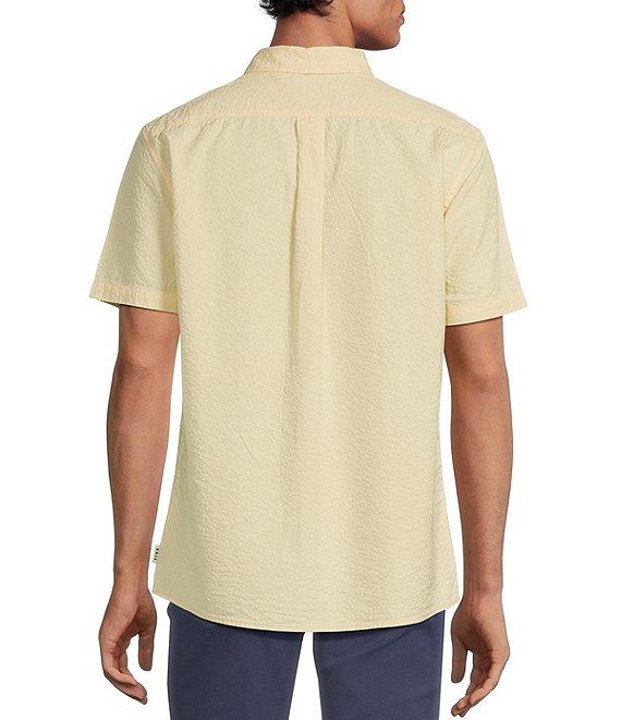 Rowm Short Sleeve Solid Seersucker Coatfront Shirt Product Image