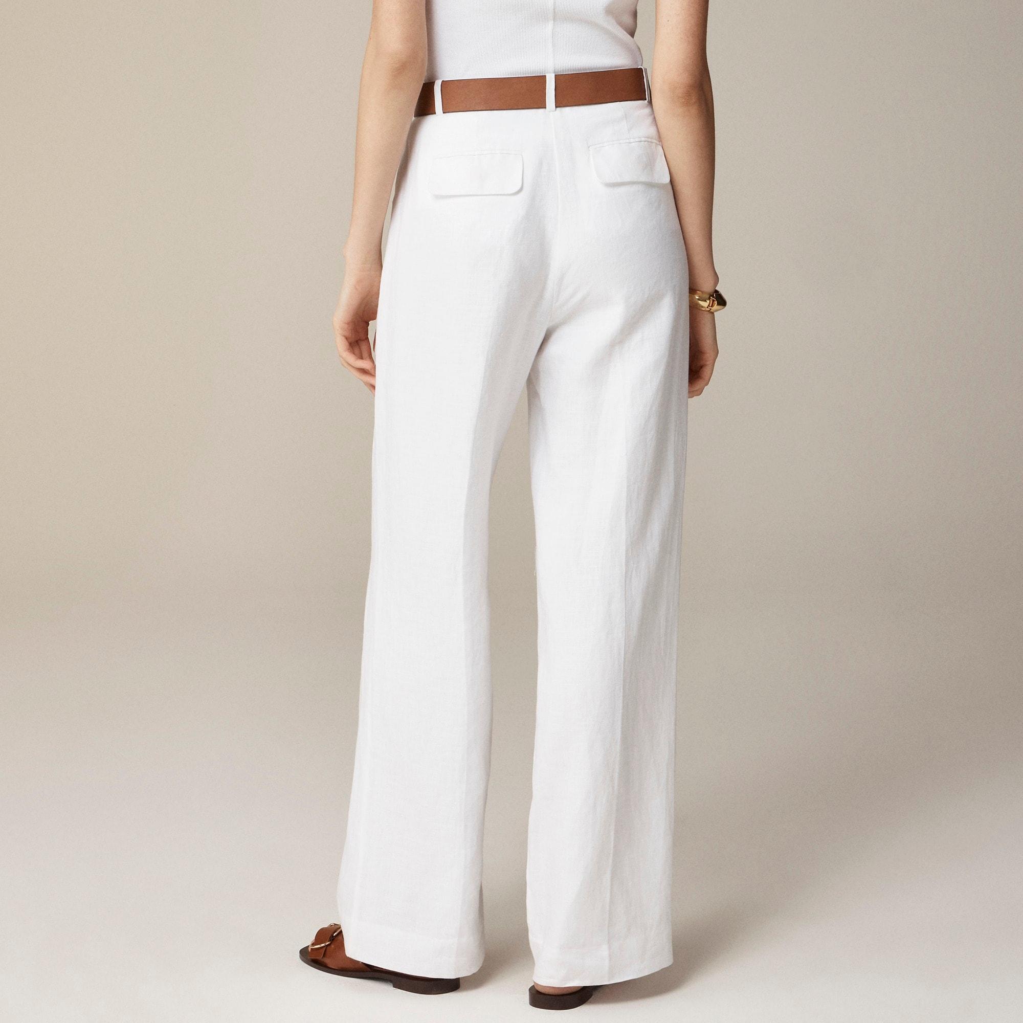 Wide-leg Essential pant in linen Product Image