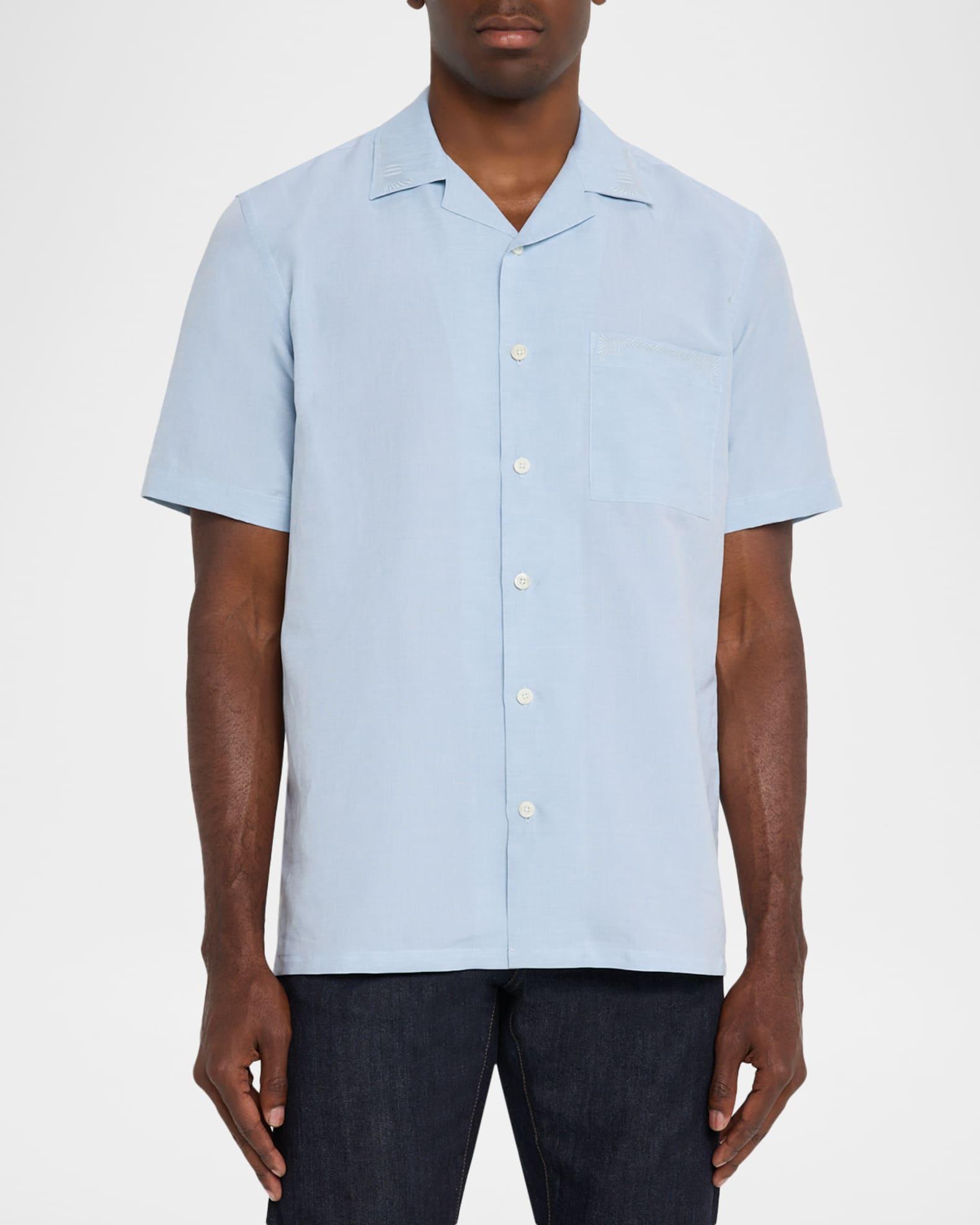 Men's Linen and Cotton Pocket Camp Shirt Product Image