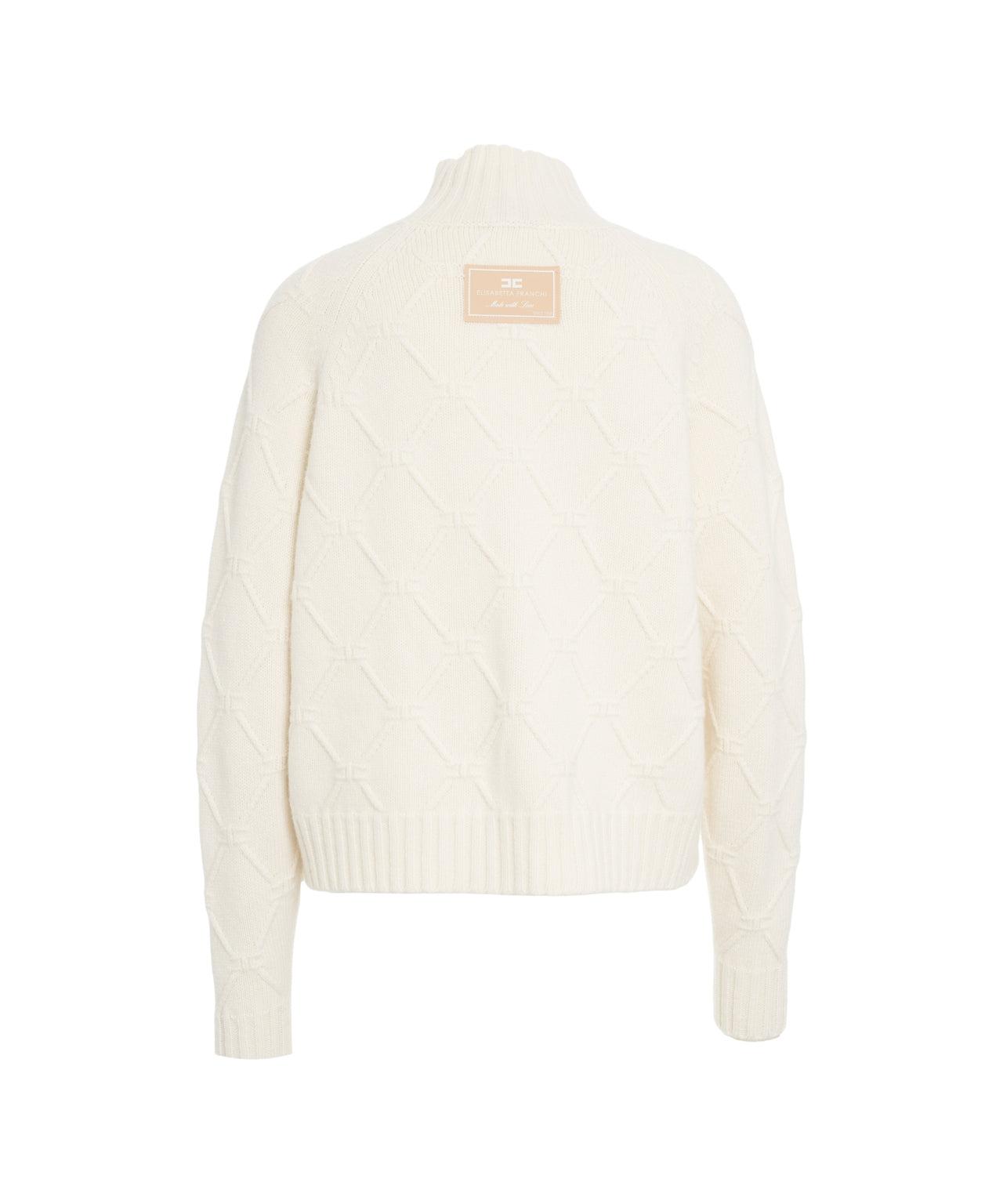 High neck wool sweater Product Image