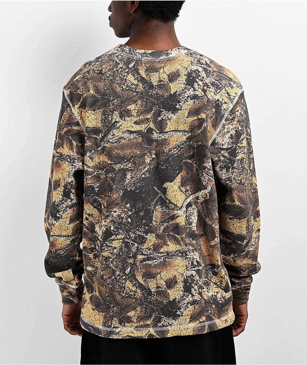 Ninth Hall Woodland Camo Thermal Long Sleeve T-Shirt Product Image