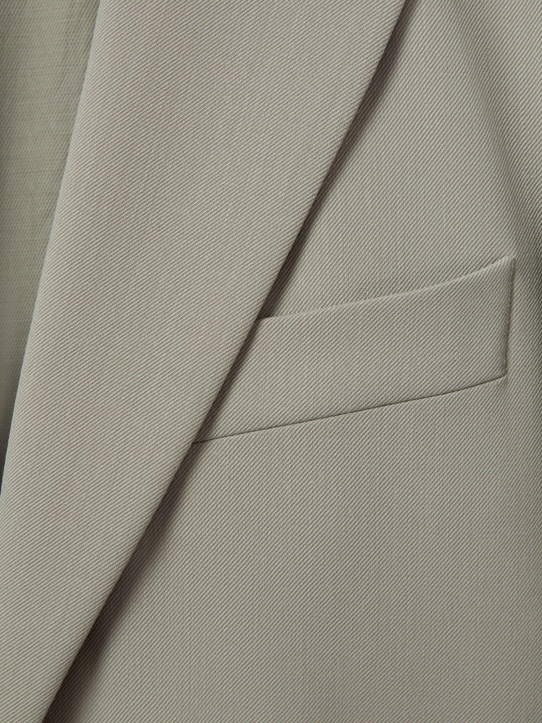 Wool Blend Single Breasted Suit Blazer in Green Product Image