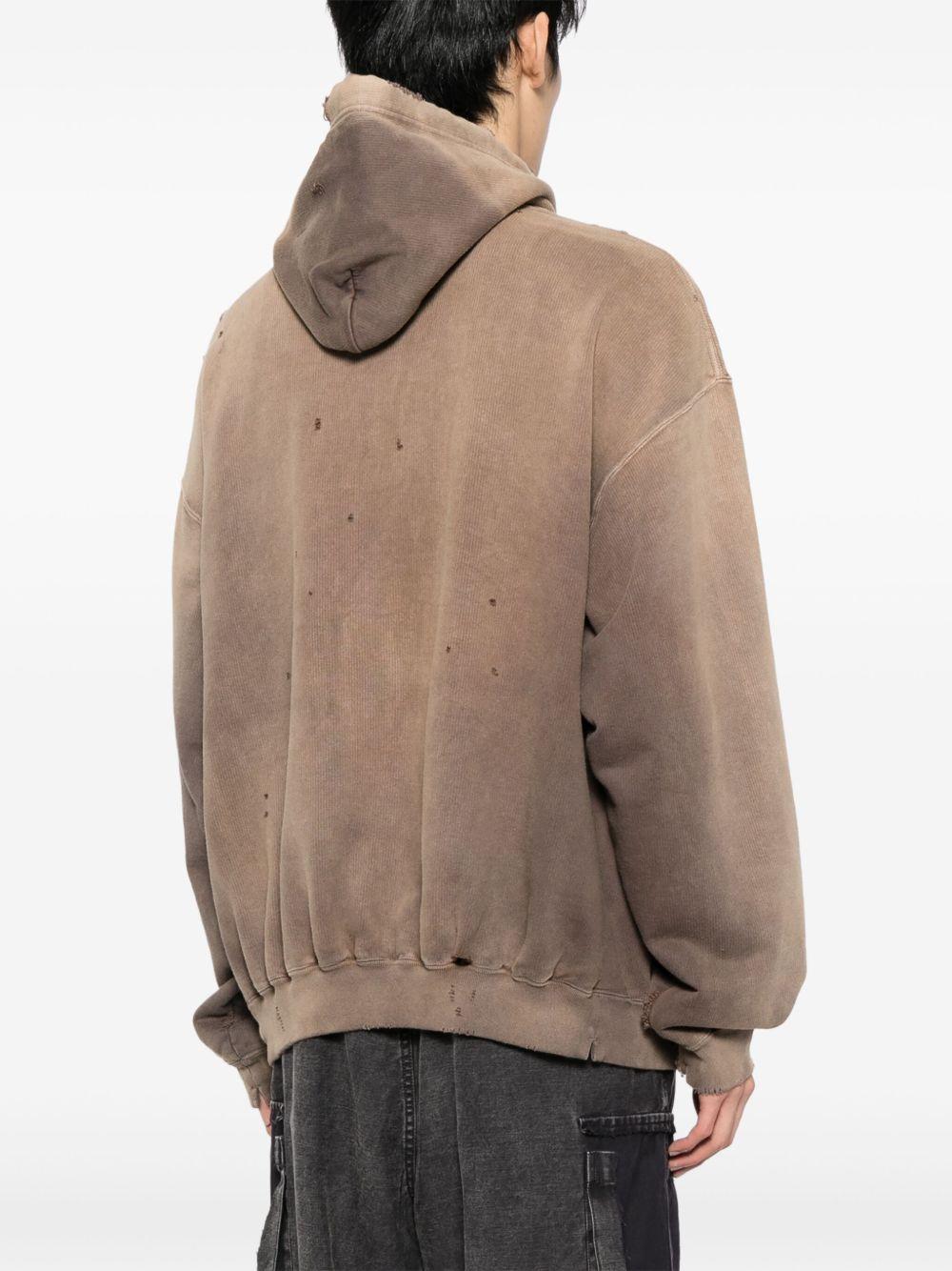 distressed-effect hoodie Product Image