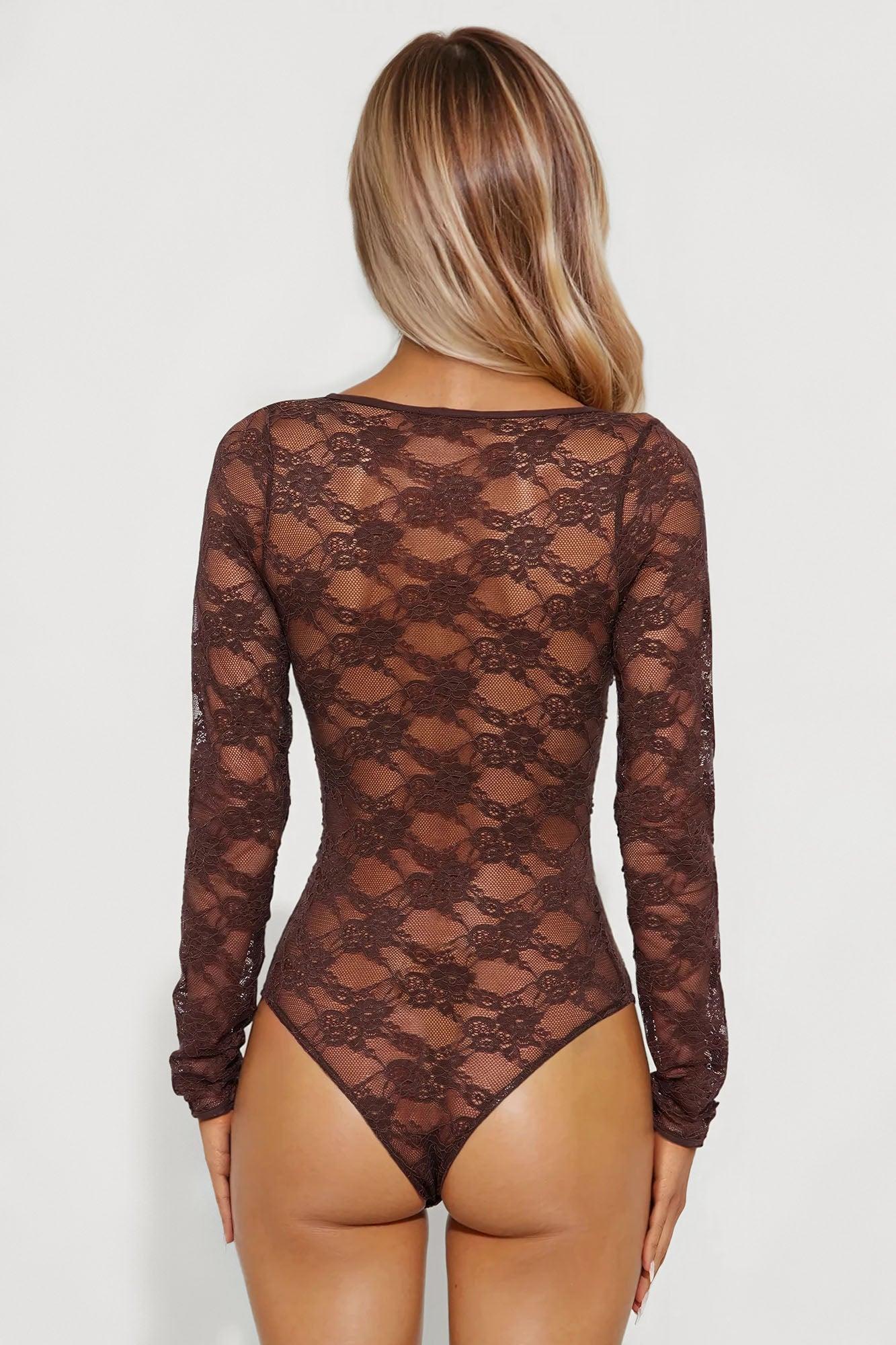 Lovers Lane Bodysuit - Chocolate Female Product Image