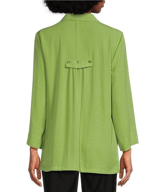 Ali Miles Point Collar 3/4 Sleeve Button Front Tunic Product Image
