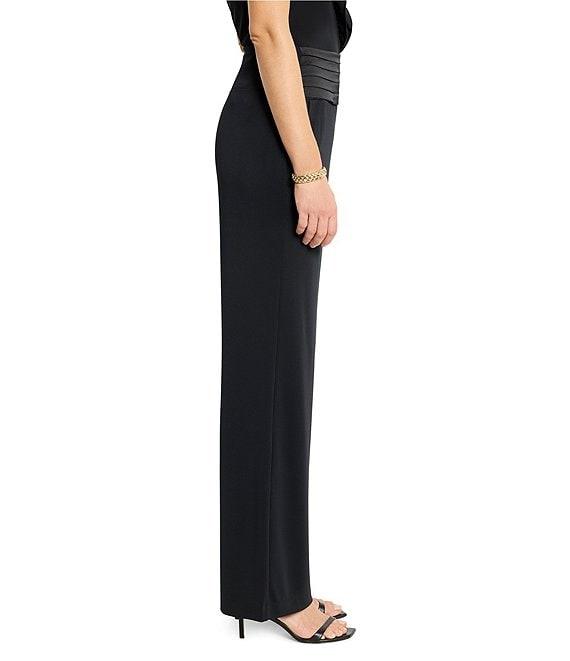 NIC + ZOE Knit Crepe Cummerbund Wide Leg Pants Product Image