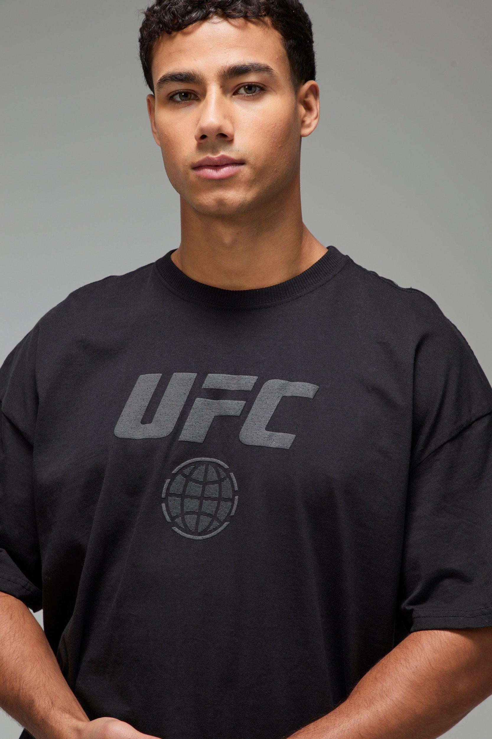 Man Active Oversized UFC Puff Print License T-shirt | boohooMAN USA Product Image