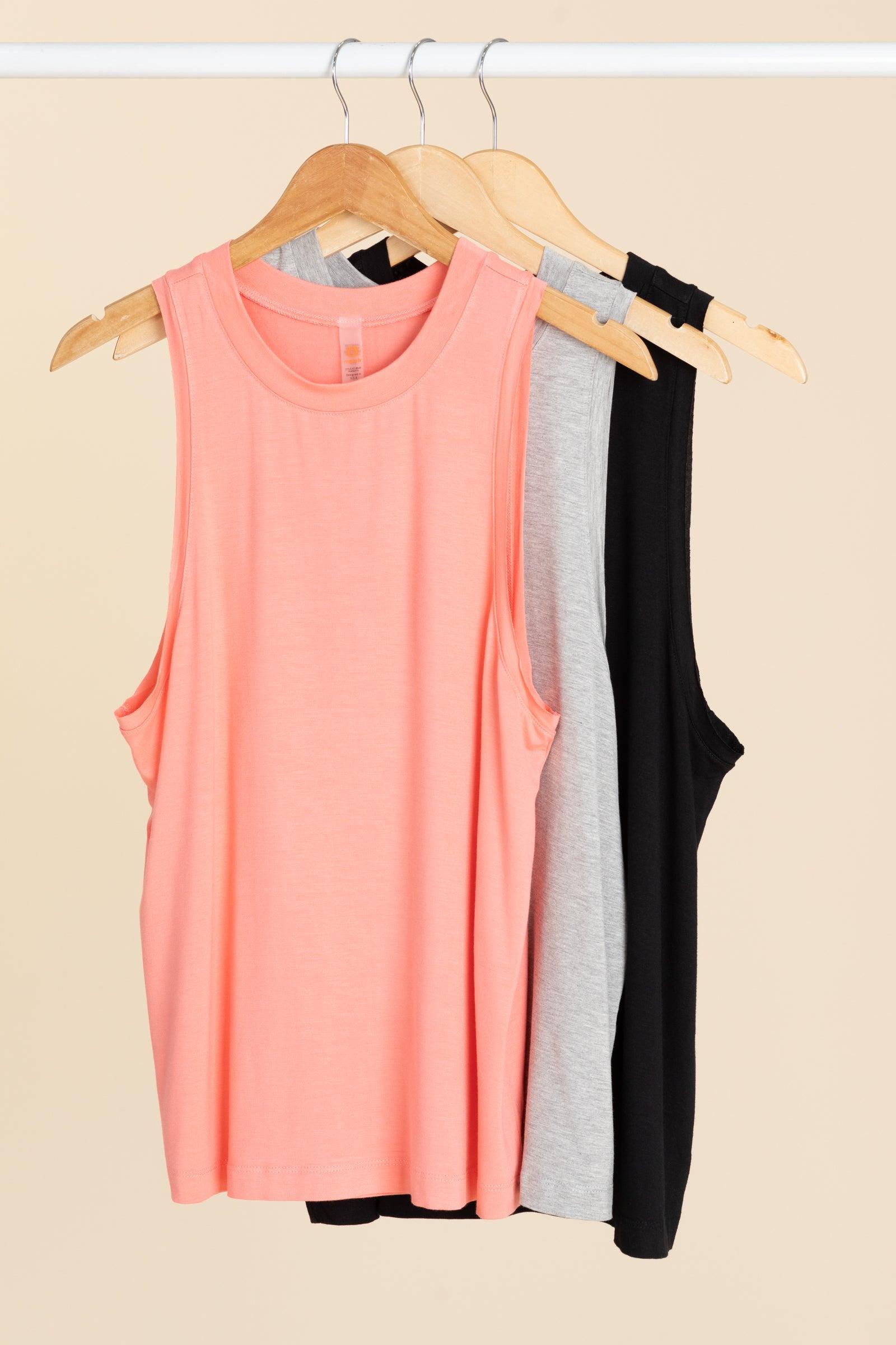 Raw Edge Flowy Knit Tank Tops Product Image