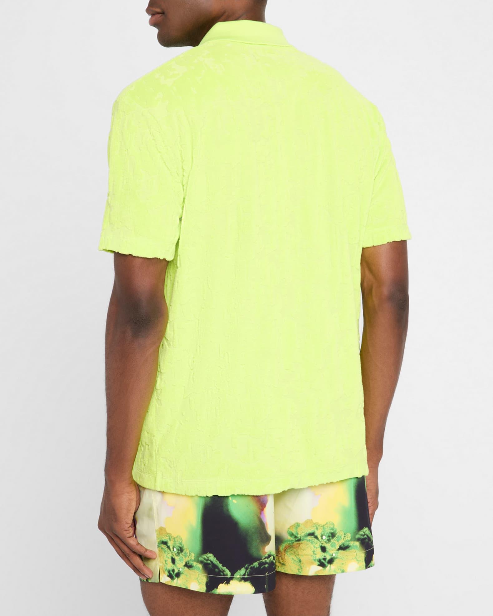 Men's Terry Jacquard Short-Sleeve Polo Tee Product Image