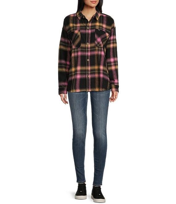 Rip Curl Beach Party Long Sleeve Plaid Brushed Flannel Shirt Product Image