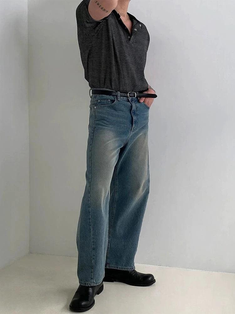 RT No. 19005 BLACK STRIPE HENRY COLLAR SHORT SLEEVE Product Image