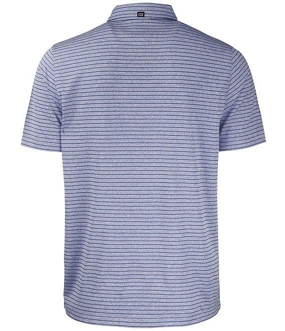 Cutter & Buck Big & Tall Performance Stretch Forge Eco Heather Stripe Short Sleeve Polo Shirt Product Image