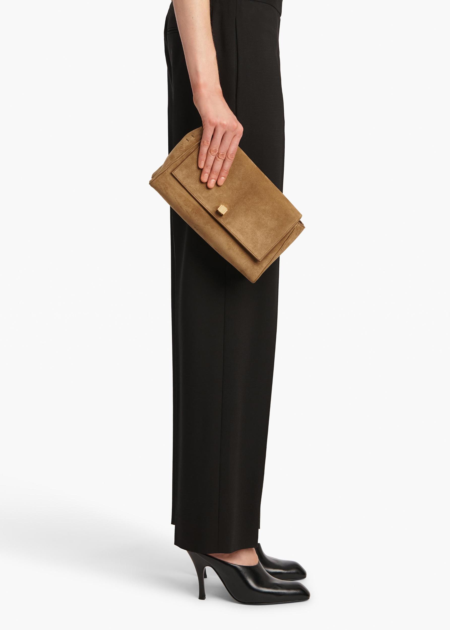 Audrey Crossbody Bag in Mud Suede Product Image