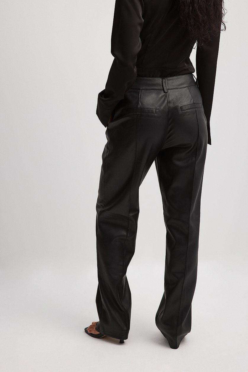 PU Mid Rise Pants Product Image