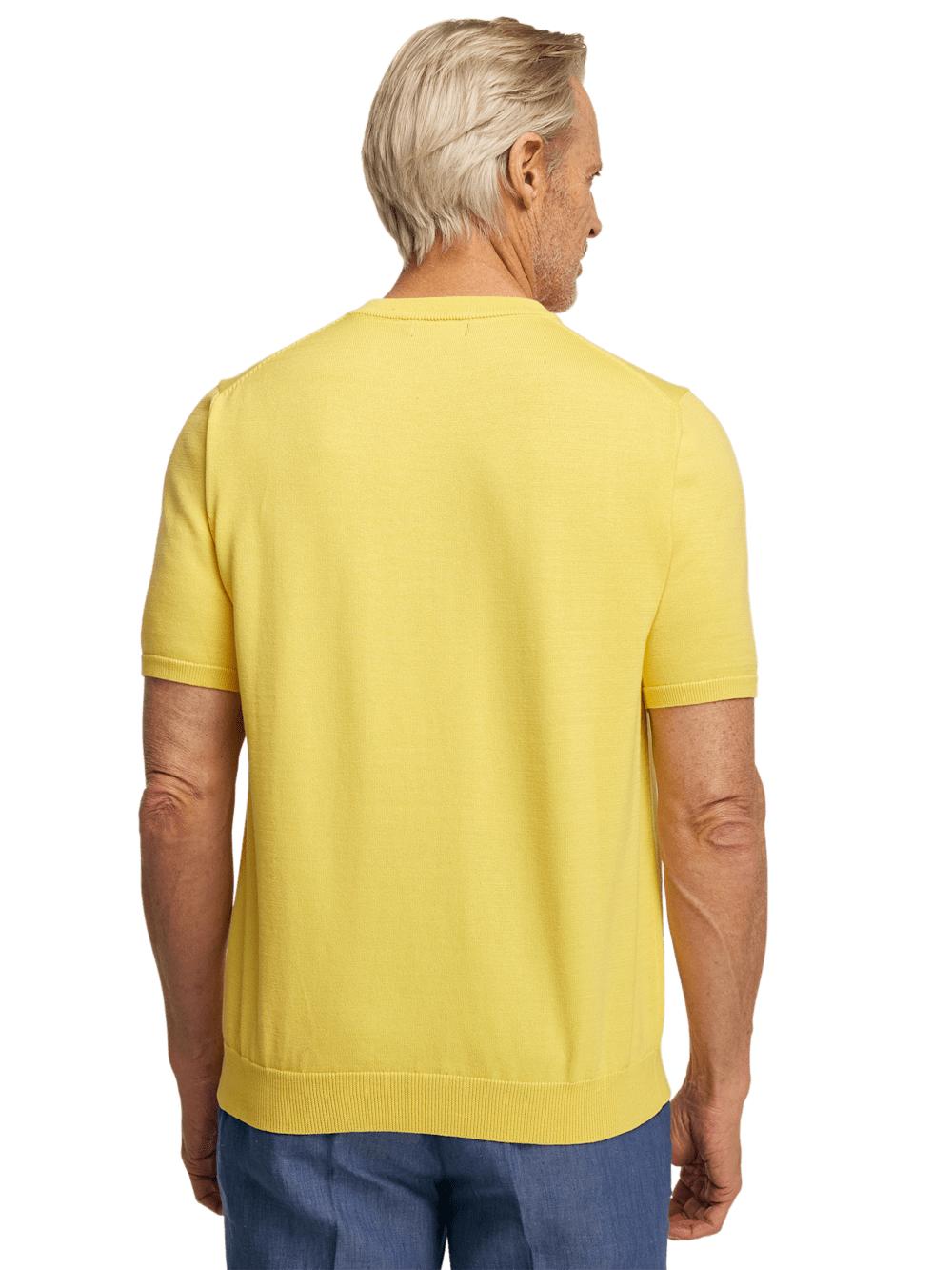 Supima Cotton Crew Neck Sweater - Light Yellow Product Image