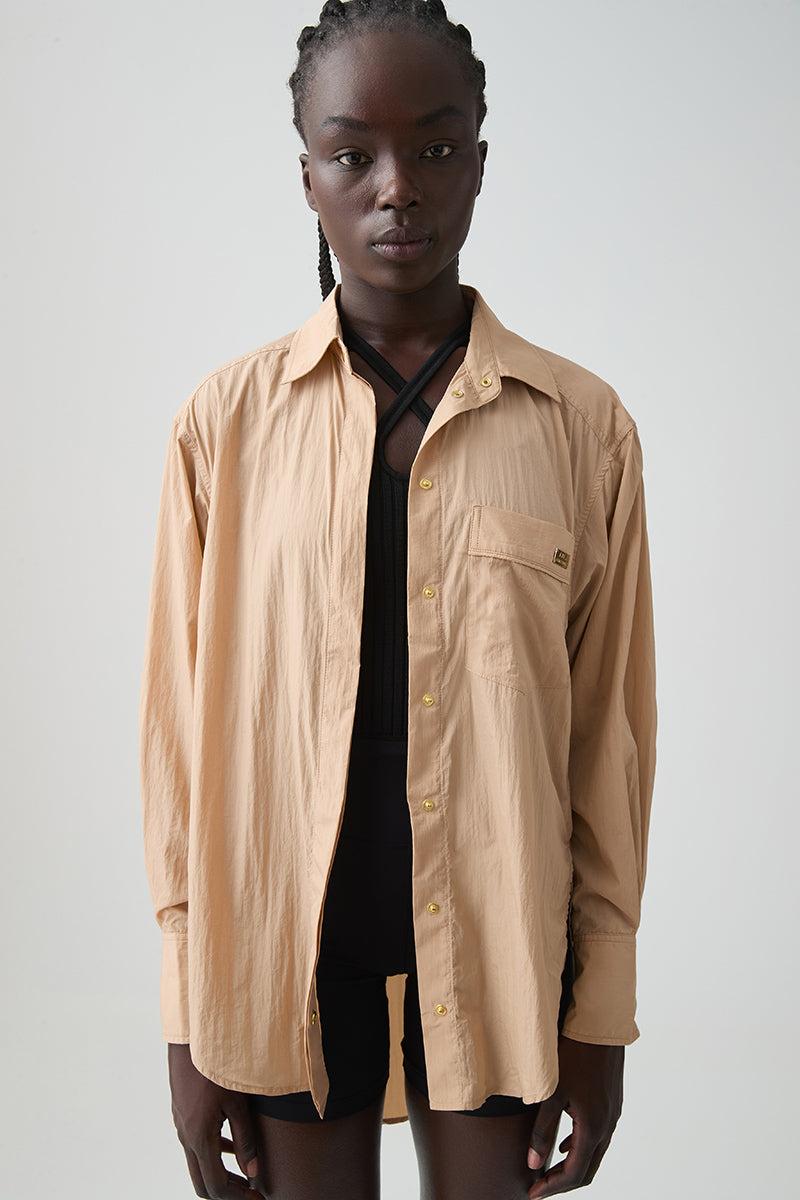 Side Split Windbreaker Shirt 406 Product Image