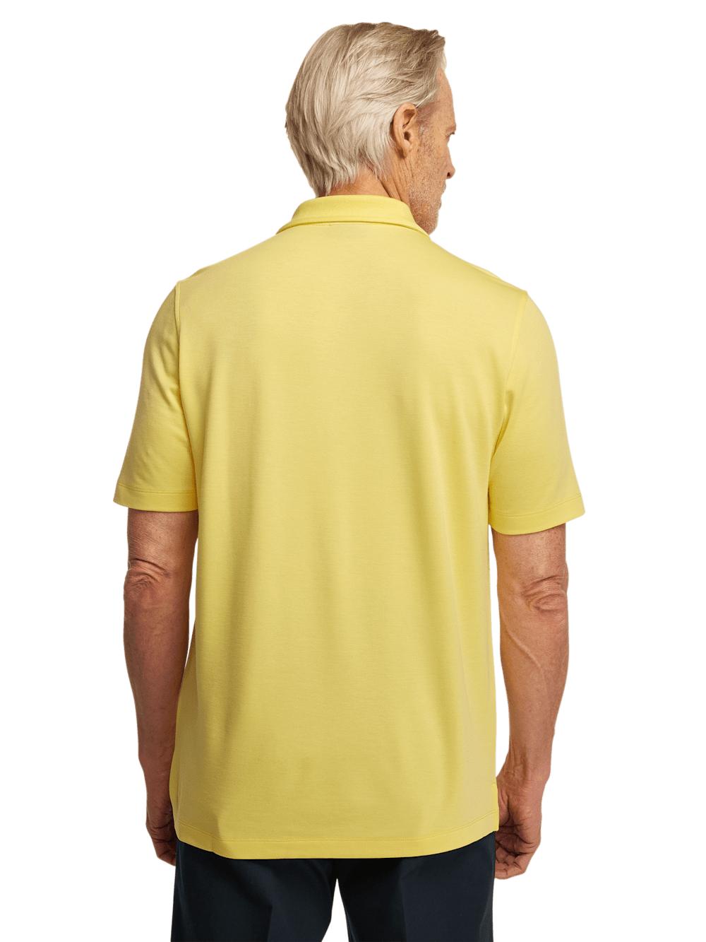Lyocell Blend Quarter Zip Polo - Yellow Product Image