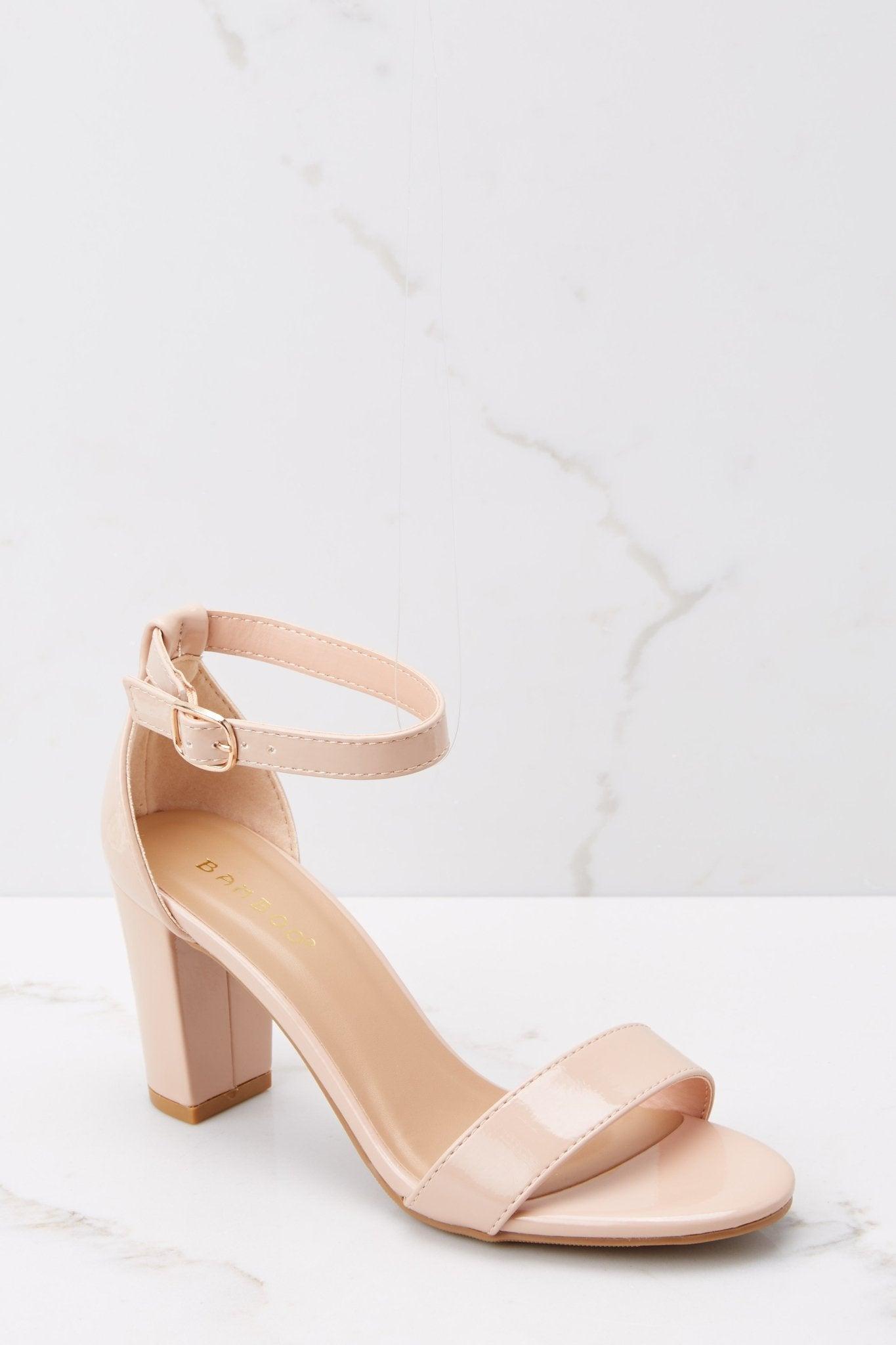 Forever Darling Nude Patent Heels Product Image