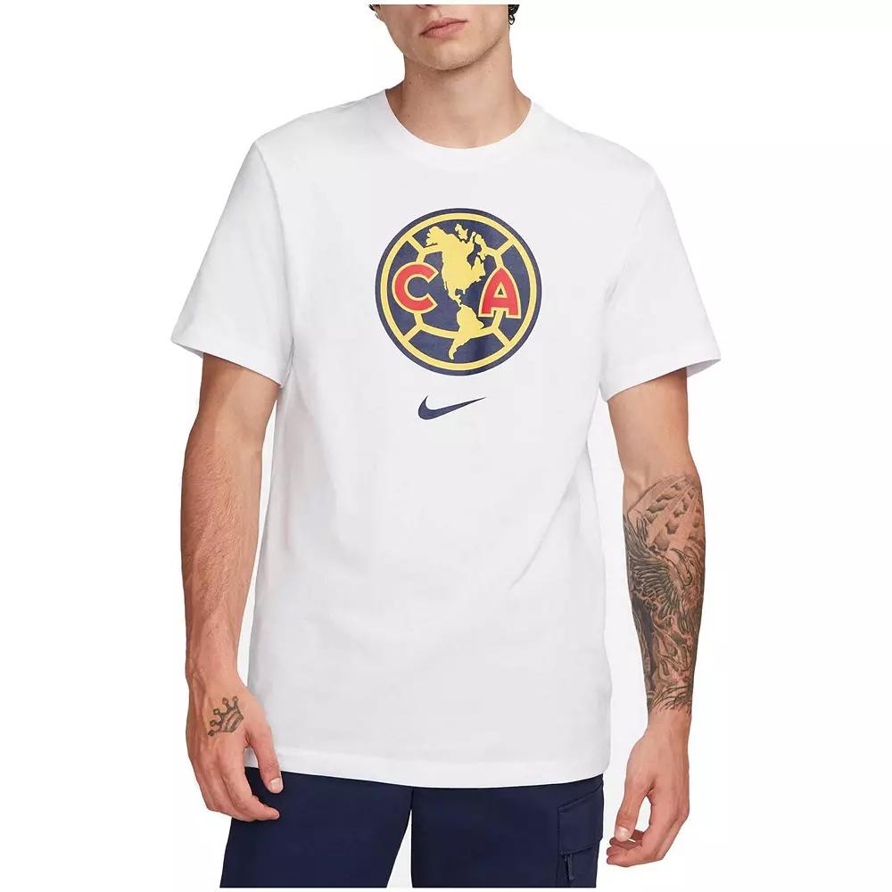 Men's Nike White Club America Crest T-Shirt, Size: Small, Caf White Product Image