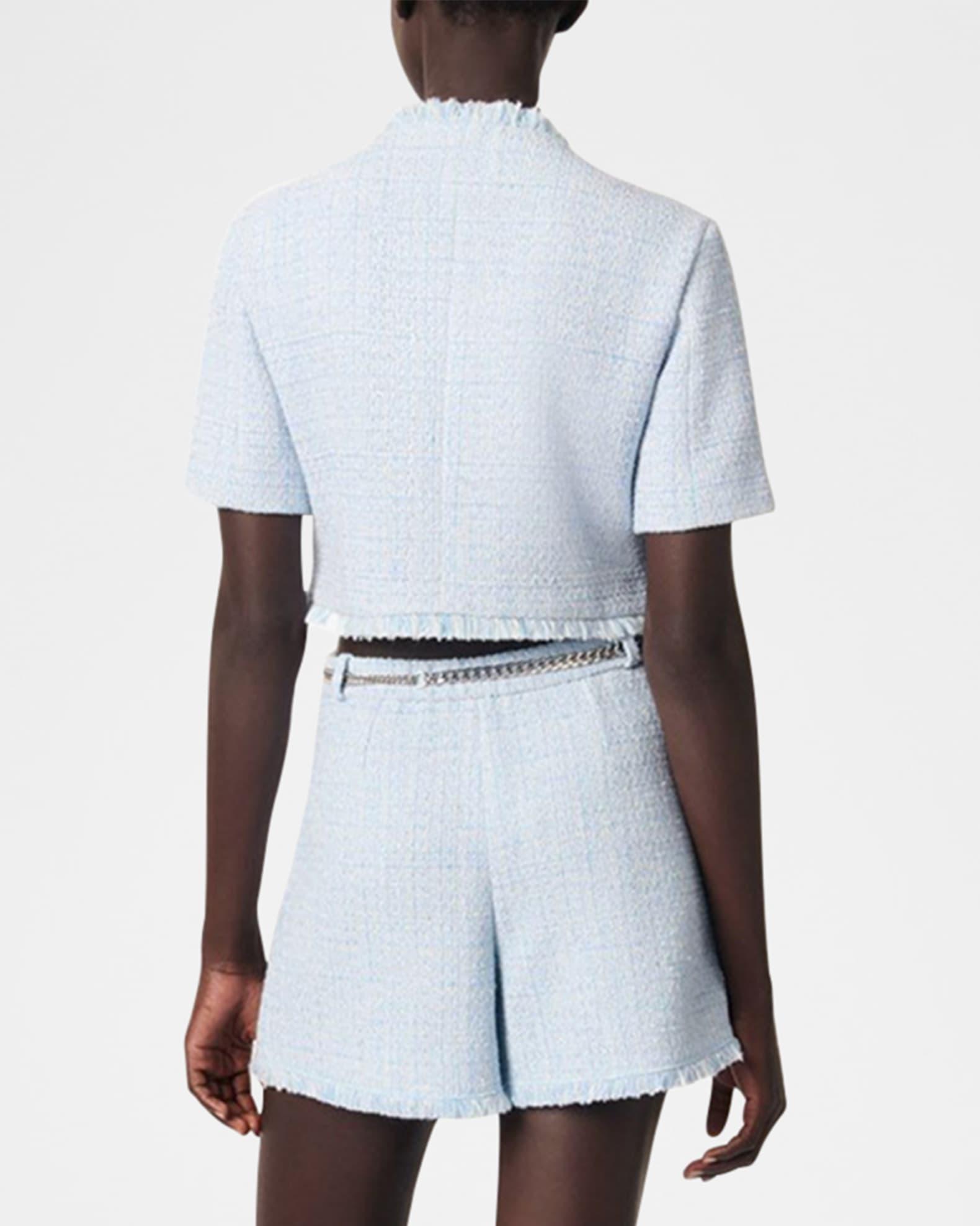 Victorine Tweed Short-Sleeve Blazer Product Image