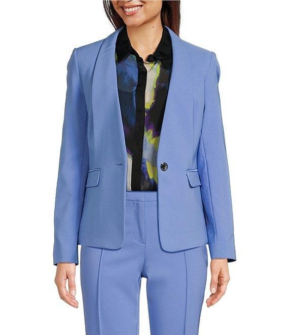 DKNY By Donna Karan Tech-Tailored Collarless One-Button Jacket Product Image