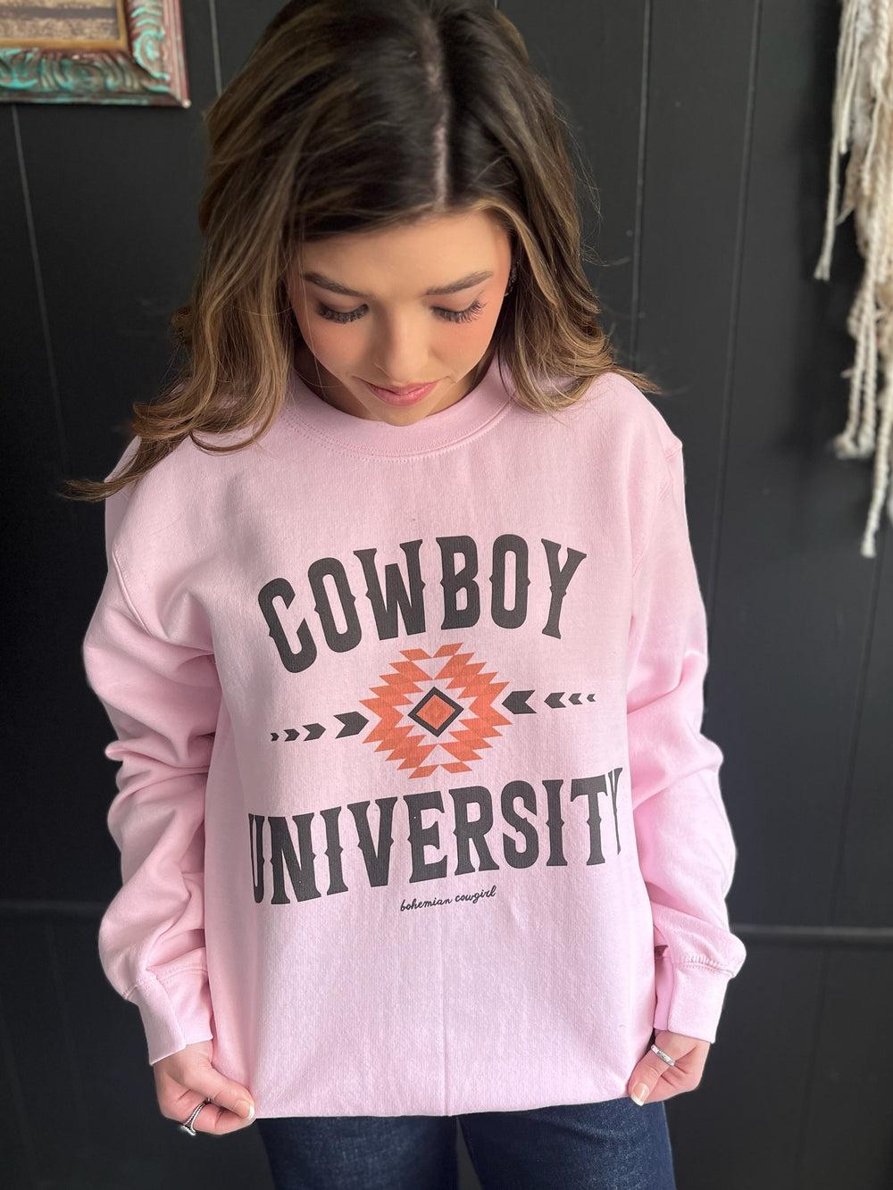 Pink Cowboy University Sweatshirt Product Image