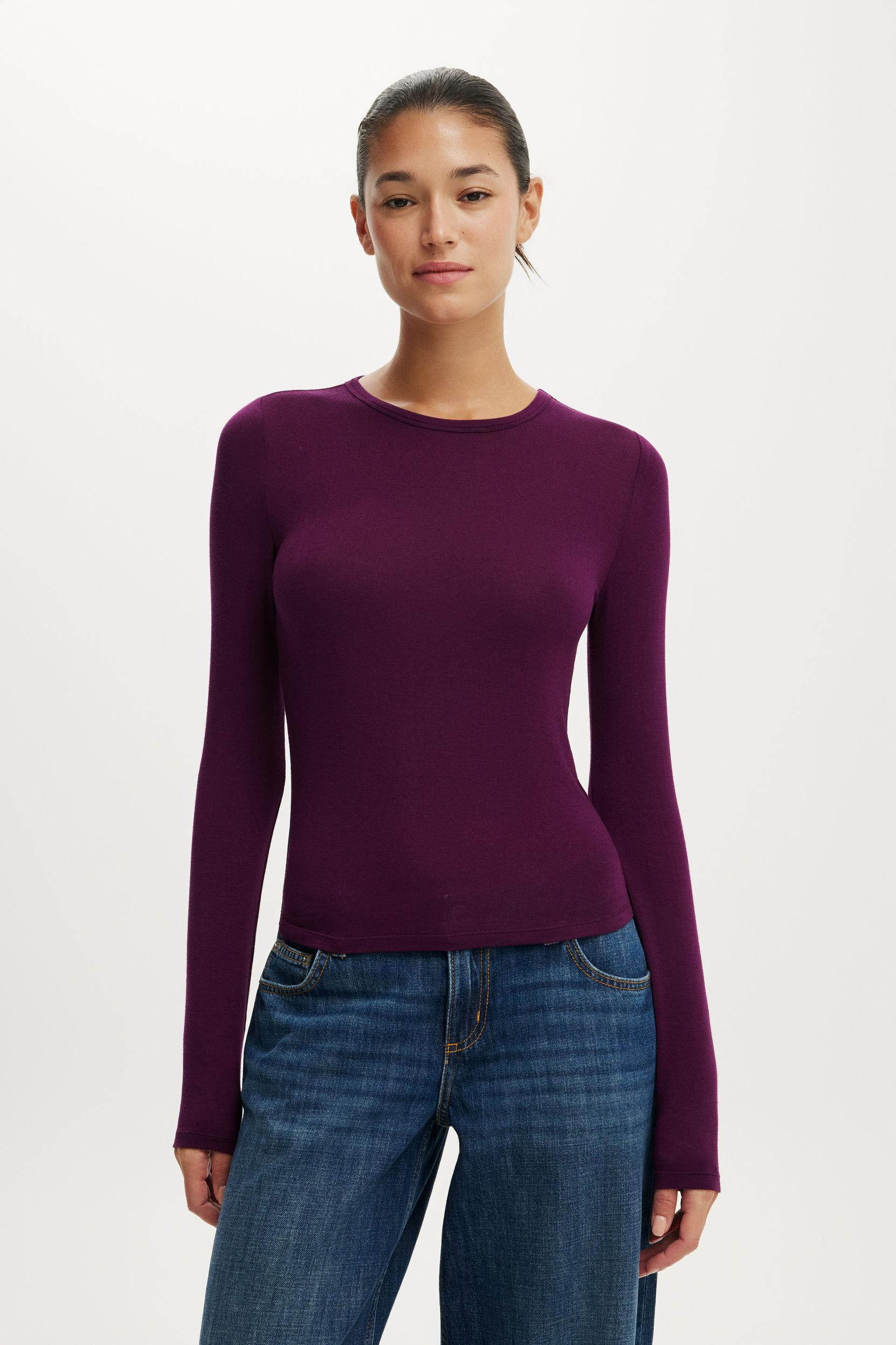 Sheer Layer Crew Long Sleeve Product Image