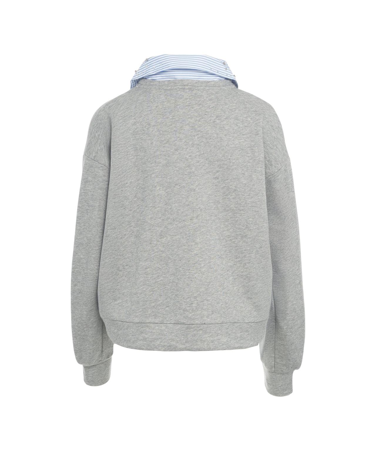 Sweatshirt with shirt collar Product Image