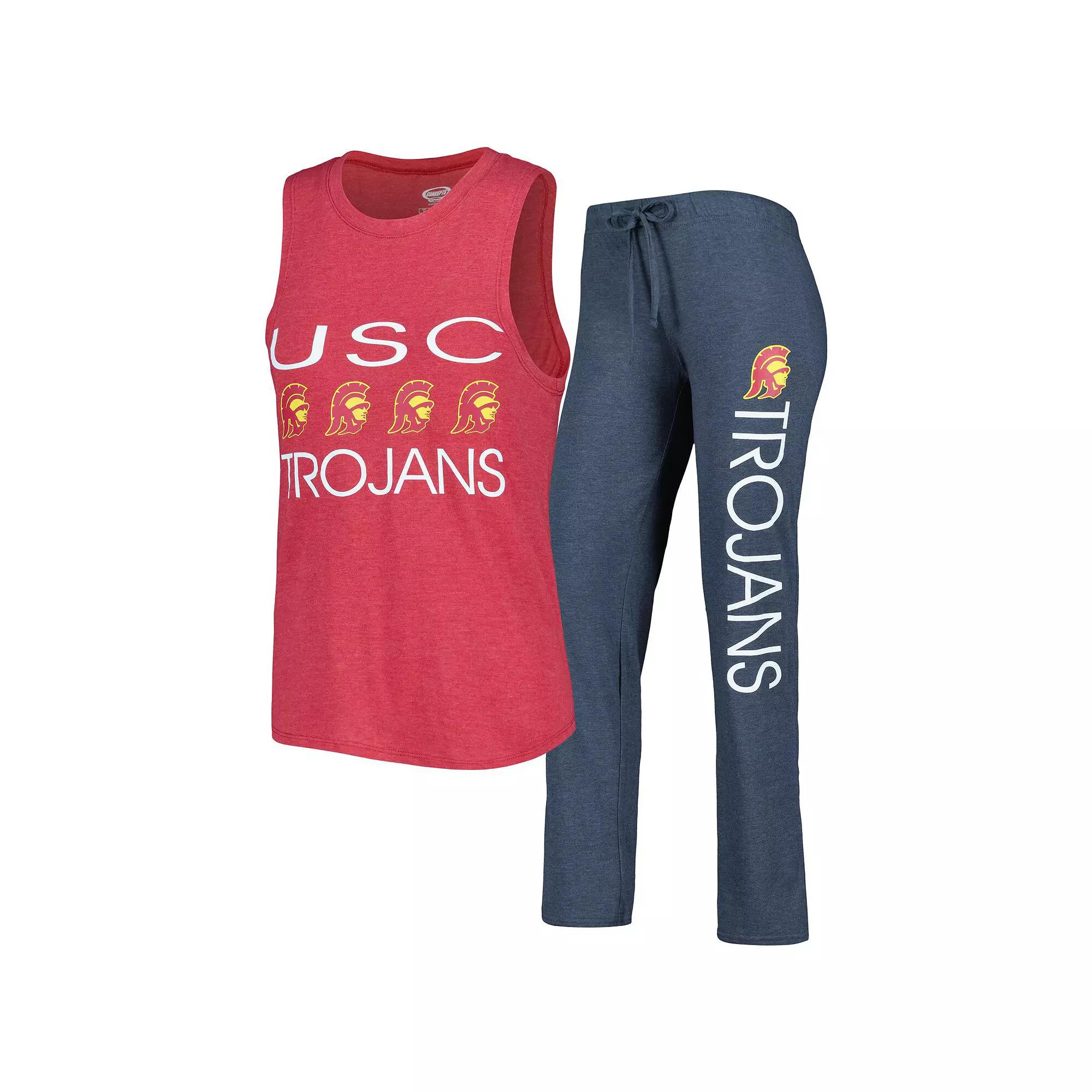 Women's Concepts Sport Charcoal/Cardinal USC Trojans Tank Top & Pants Sleep Set,  Product Image