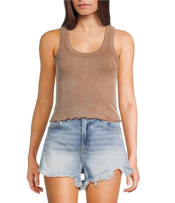 Moa Moa Ribbed Scoop Neck Tank Product Image