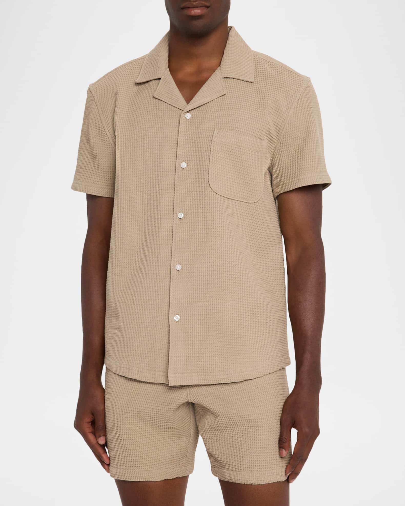 Men's Agoura Cotton Waffle Short-Sleeve Shirt Product Image
