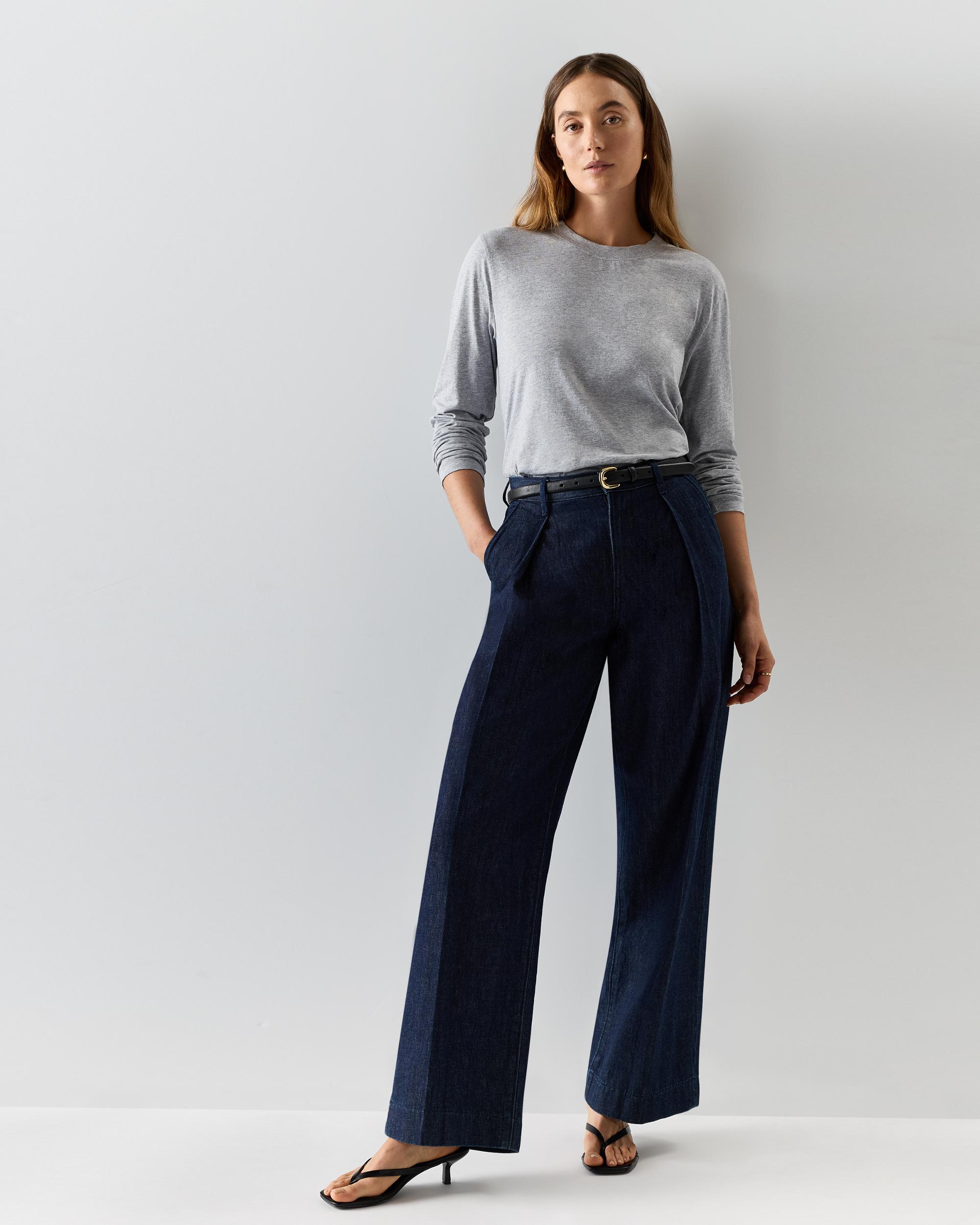 Quince | Women's Cotton Modal Relaxed Long Sleeve T-Shirt Size XL, Cotton/Modal Product Image