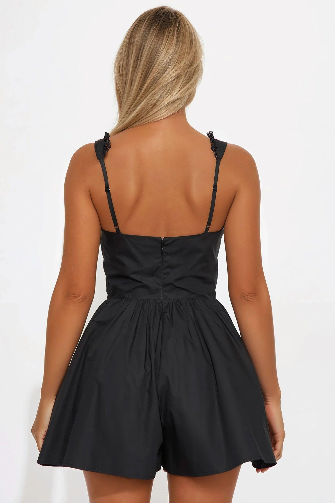 Sweet Not Silent Romper - Black Product Image
