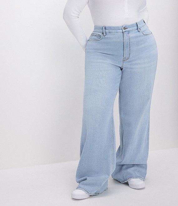 Good American Plus Good Skate Wide Leg Jeans Product Image