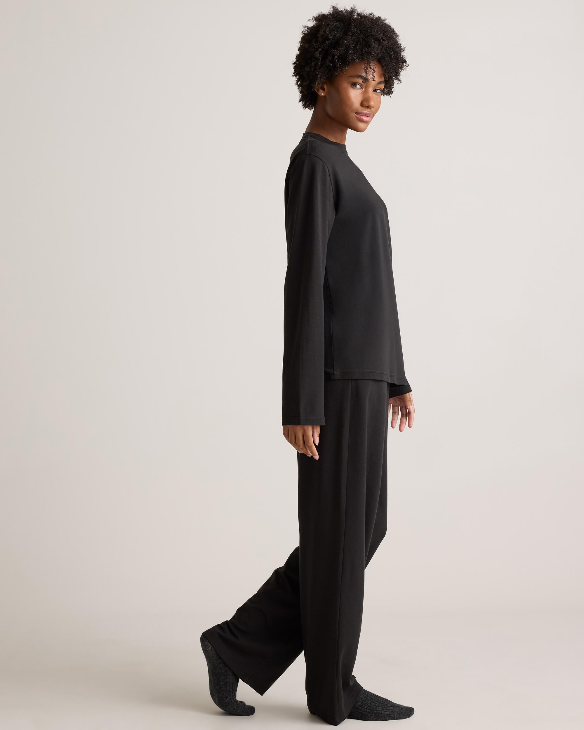 Quince | Women's Dream Lounge Oversized Long Sleeve Pajama Set Cotton Product Image