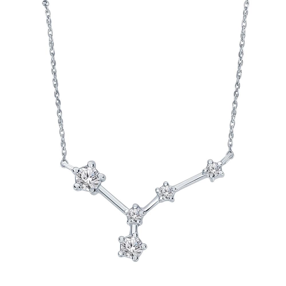 Sterling Silver 1/5 Carat T.W. Diamond Constellation Necklace, Women's, Size: 18", Scorpio Product Image