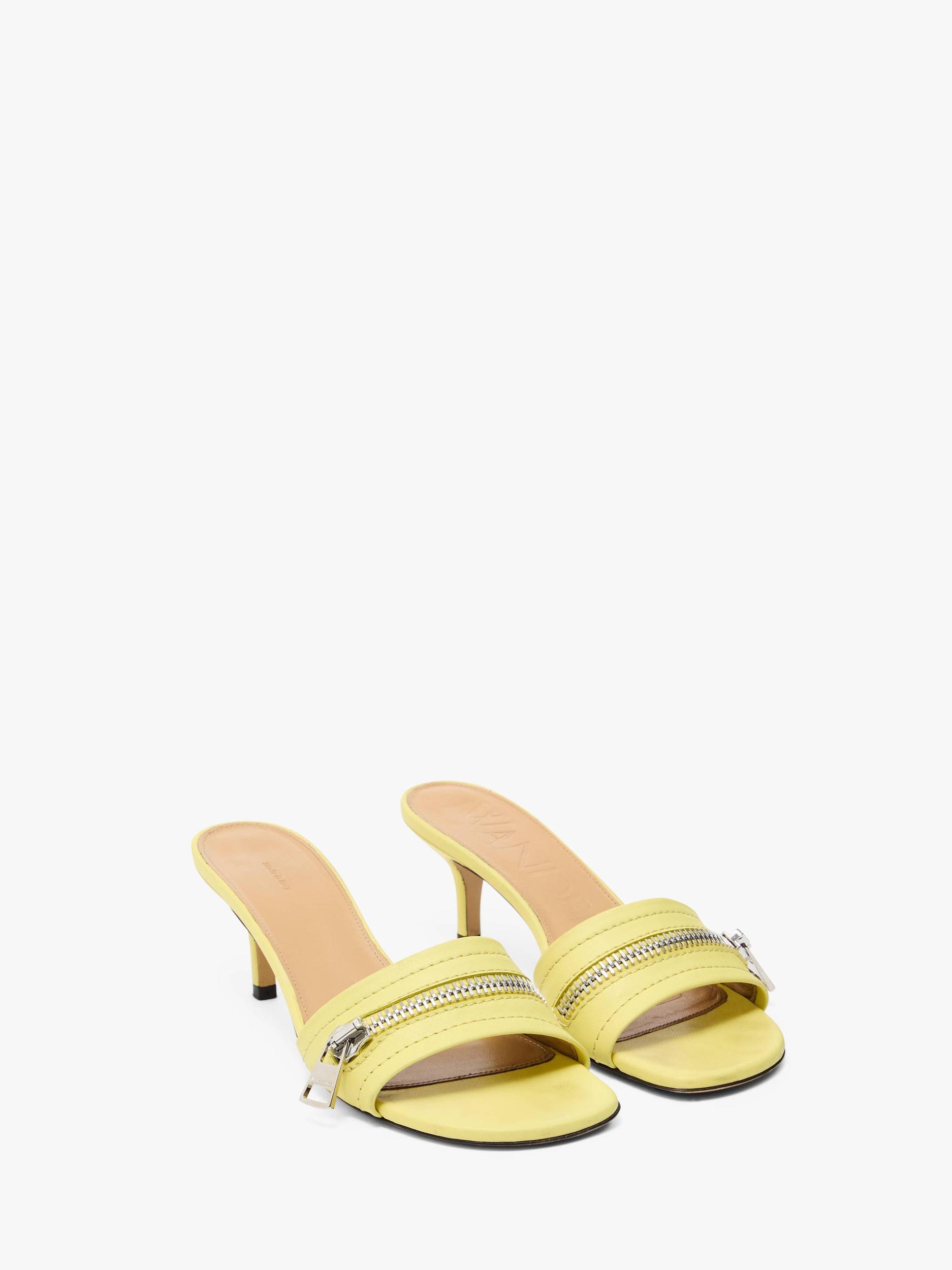 LEATHER BIKER HEEL SANDAL Product Image