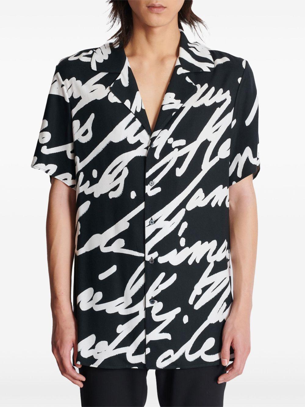 slogan-print shirt Product Image