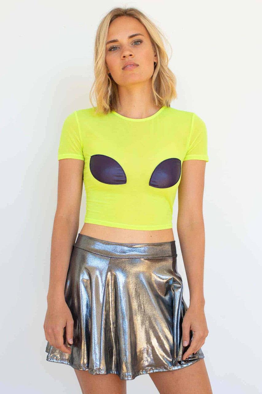Neon Alien Crop Tee Product Image