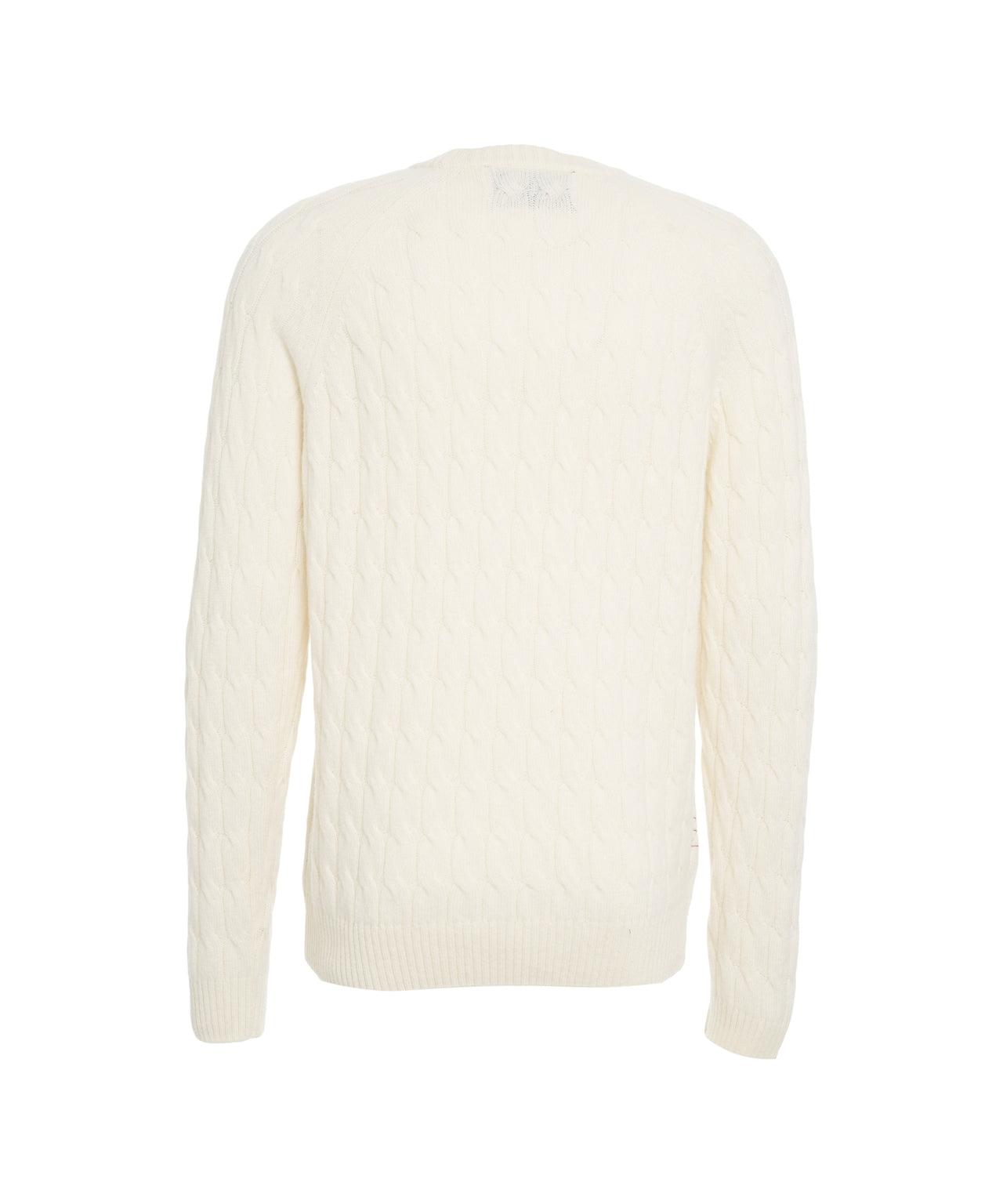 Knitted sweater with cable knit pattern Product Image