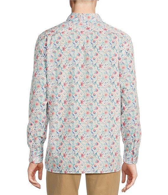 Cremieux Blue Label Floral Print Poplin Long Sleeve Woven Shirt Product Image
