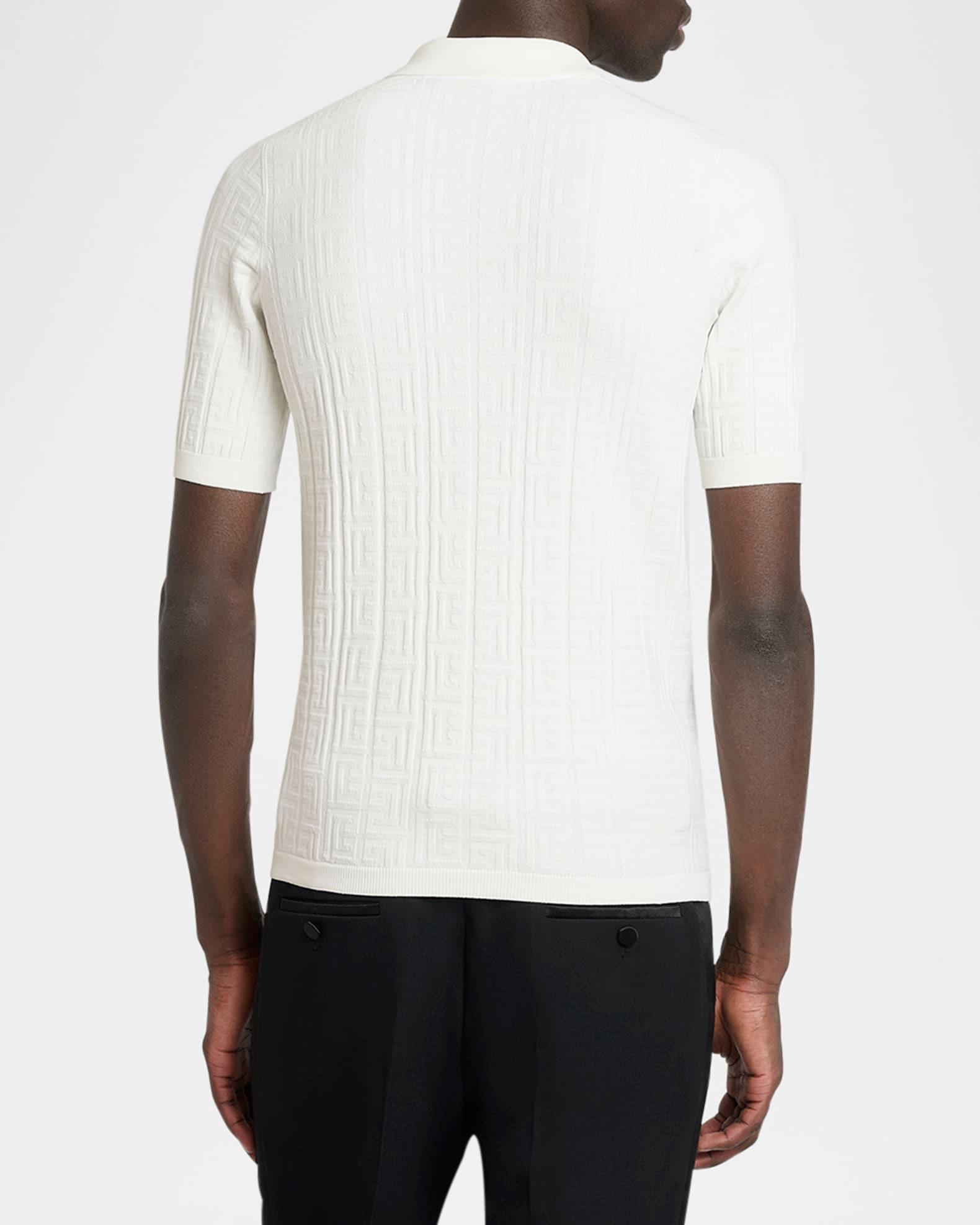 Men's Tonal Monogram Knit Polo Shirt Product Image