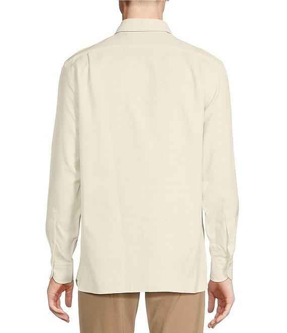 Cremieux Blue Label Solid Flannel Long Sleeve Woven Shirt Product Image