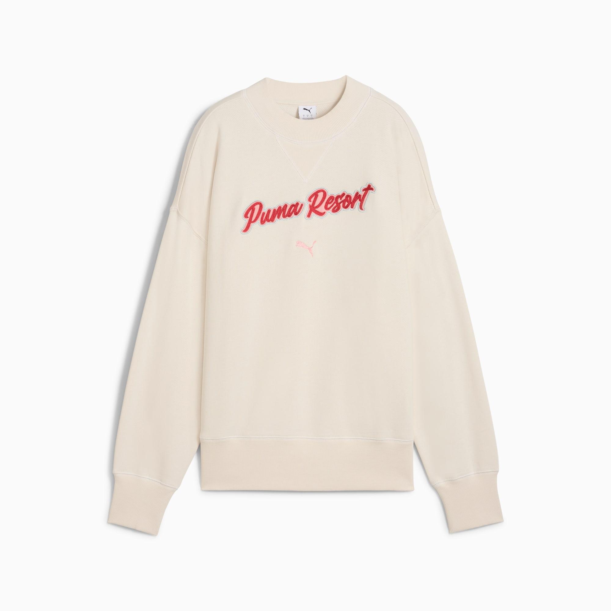 Premium Essentials Women's Oversized Graphic Crew Sweatshirt Product Image