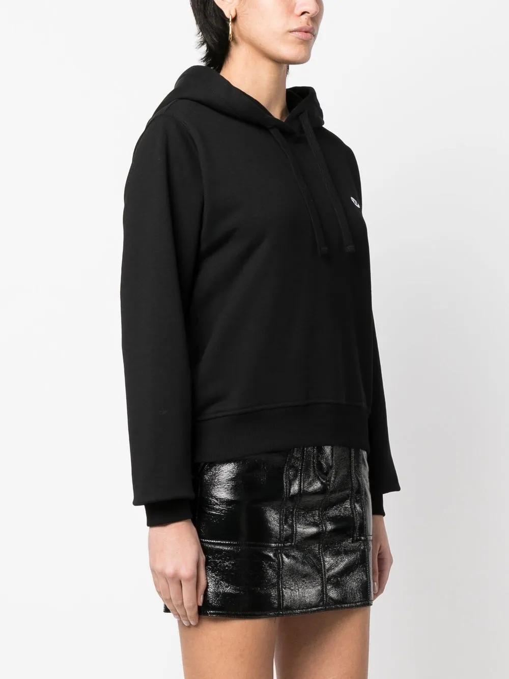 logo-patch drawstring hoodie Product Image