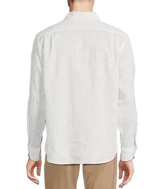 Cremieux Blue Label Cape Town Collection Leaf Print Long Sleeve Polo Shirt Product Image