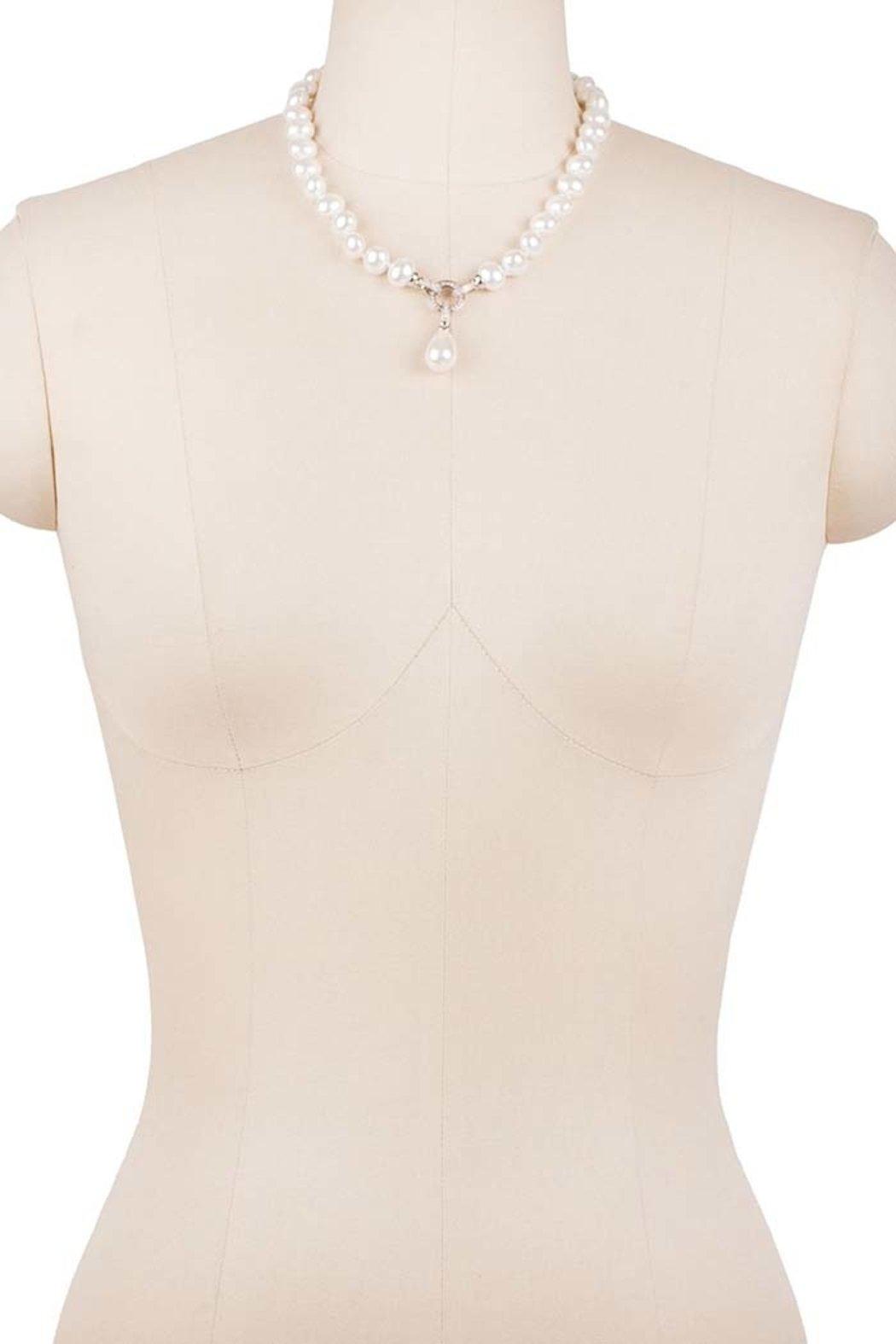 Long Pearl Crystal Necklace Product Image